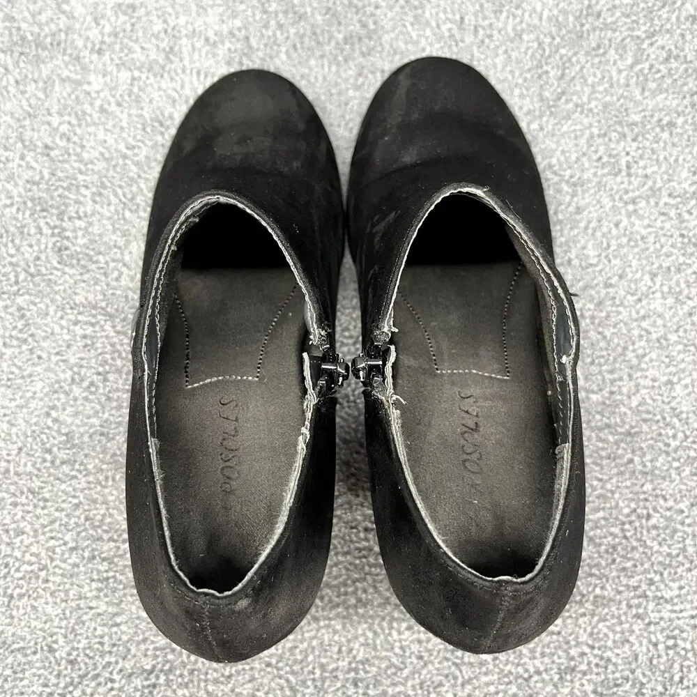 Aerosoles Womens Boots Size 6.5 M‎ Black Ankle Suede Booties 3
